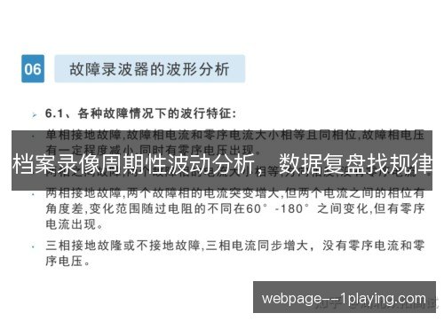 档案录像周期性波动分析,数据复盘找规律 档案录像周期性波动分析,数据复盘找规律